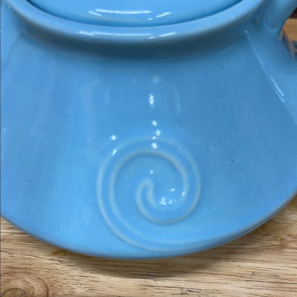 Vintage Pearl China Company Aladdin Lamp Tea Pot Robbins Egg Blue - Picture 2 of 6